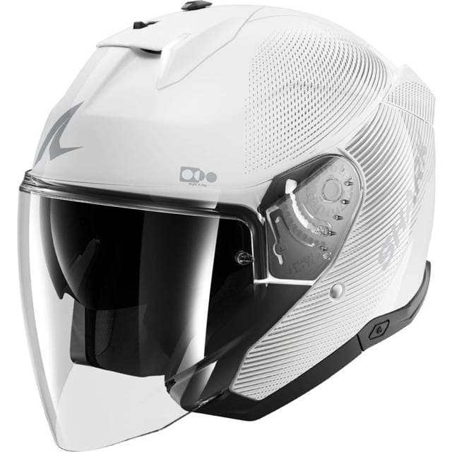 SHARK Helmets Pilothjelm Skwal I3 Jet Sp Lyne - Hvid/Sølv