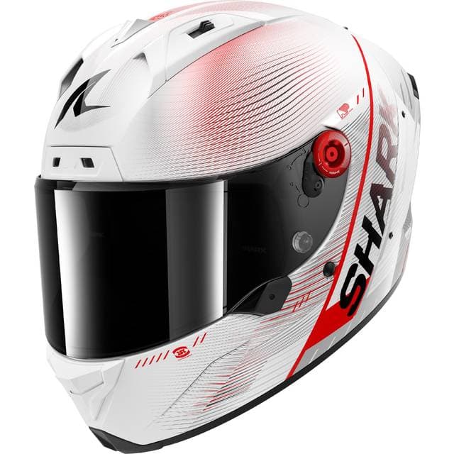 SHARK Helmets Integralhjelm Aeron Speed-Tech - Hvid/Rød Herre