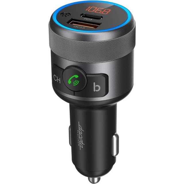 Dacota Platinum Bluetooth Handsfree FM Sender Biloplader Sort
