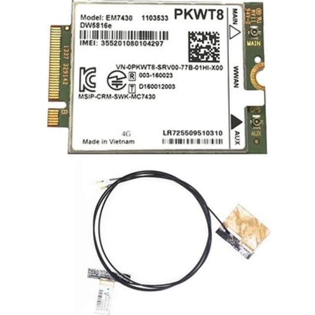 Sodial Em7430 Dw5816e 4G LTE Module 2xAntenna Gobi6000
