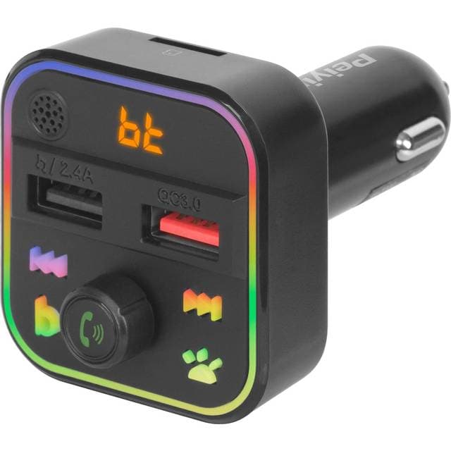 Peiying FM Transmitter Bluetooth 5.3 2xUSB SD Oplader