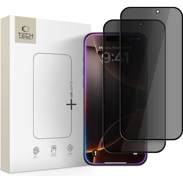 Tech-Protect Glass Spy Privacy Screen Protector 2-Pack iPhone 16 Pro Max