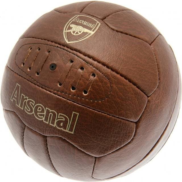 Arsenal FC Retro Læder Fodbold Str 5