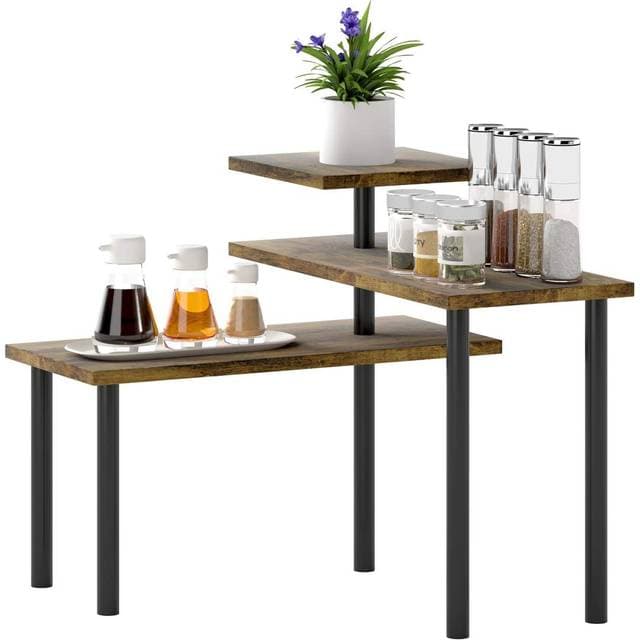 Northio Pyörivä Keittiön Hylly 3-Kerroksinen Metalliteline