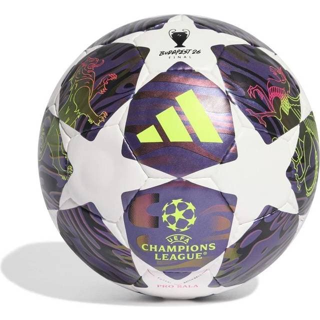 adidas Fodbold Champions League Finale 2025 26 Budapest Pro Sala - Lilla Hvid/Gul