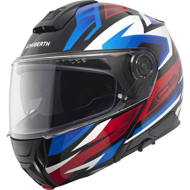 Schuberth C5 Zenith Klaphjelm - Hvid/Blå/Rød Unisex