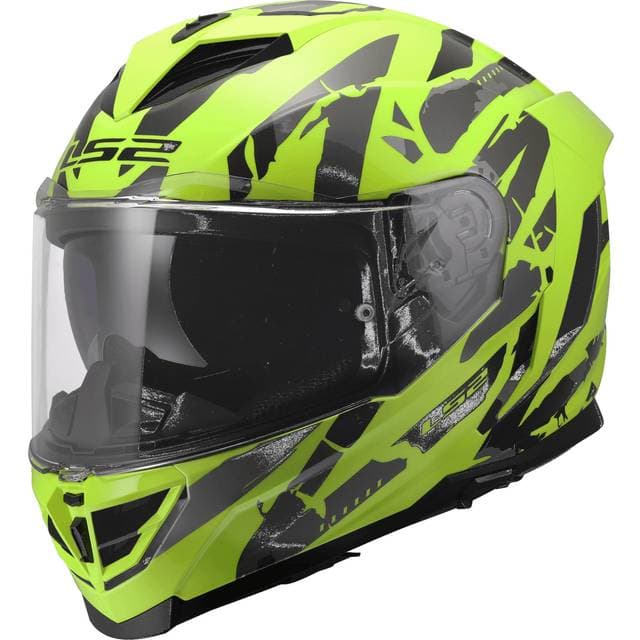 LS2 Integralhjelm FF818 Storm III Kaos Hi-Vis Gul Herre