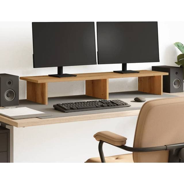 vidaXL Skærmholder 100x27x15 cm Konstrueret Træ