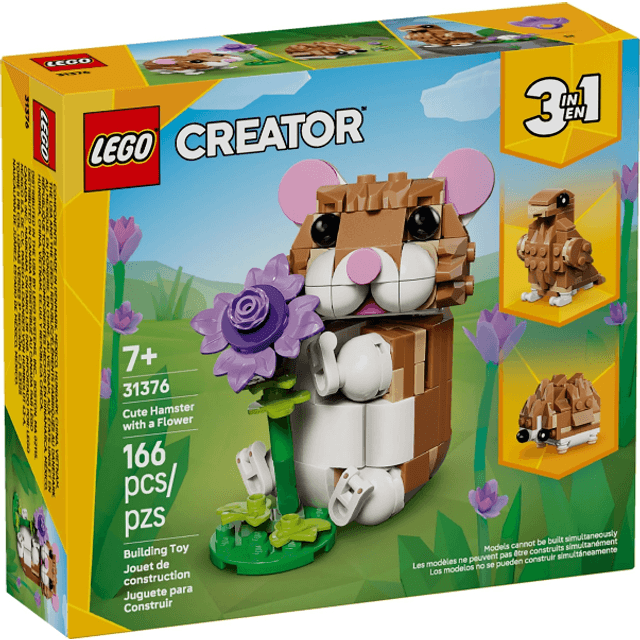 LEGO Creator 3-i-1 Sød Hamster Med Blomst 31376